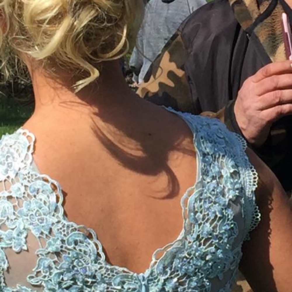 Light Blue Formal Dress - size 6/8 - Picture 5 of 6
